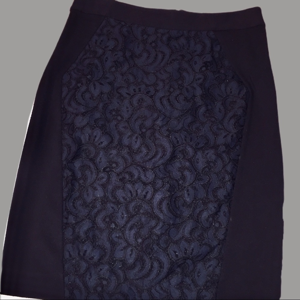 Loft by Ann Taylor - Black with lace inlay skirt